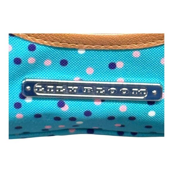Lily Bloom Crossbody Bag Shadow Dot Purse Organizer Pockets Spotted Teal Blue - Picture 3 of 8
